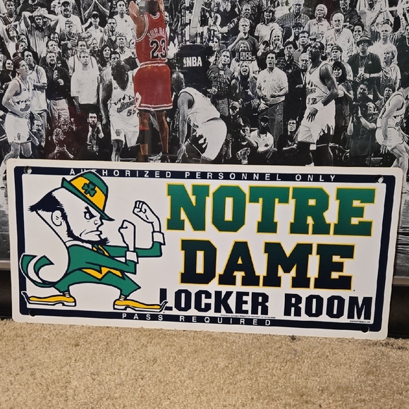 Wincraft Other - Vintage Notre Dame Locker Room Sign Made In Usa Offically Licensed